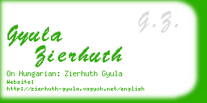 gyula zierhuth business card